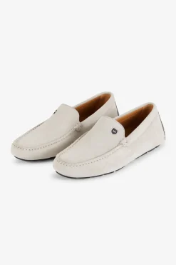Mocassins Gris En Cuir Suede