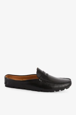 Mocassins Noirs En Cuir