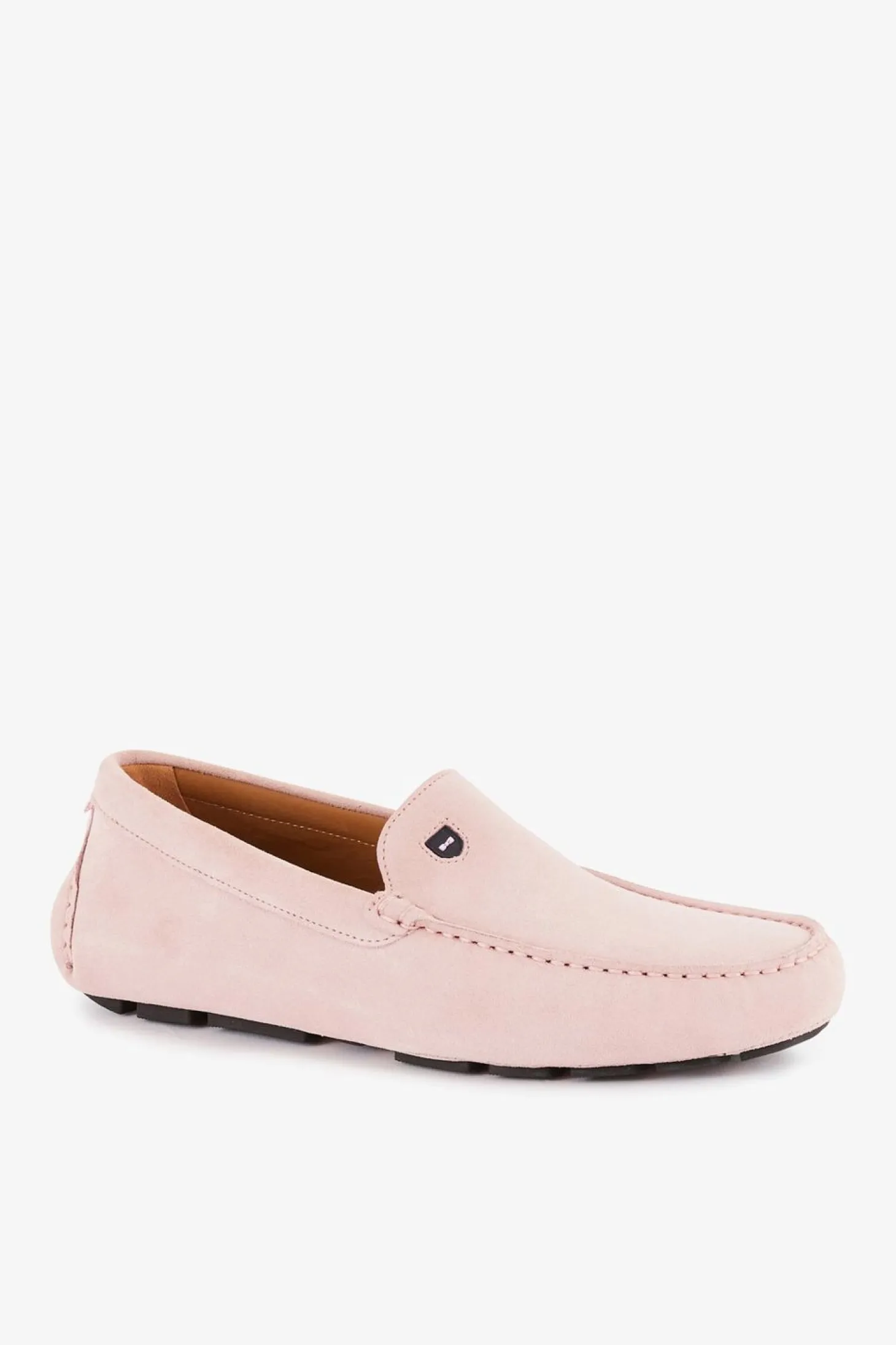 Mocassins Roses En Cuir Suede