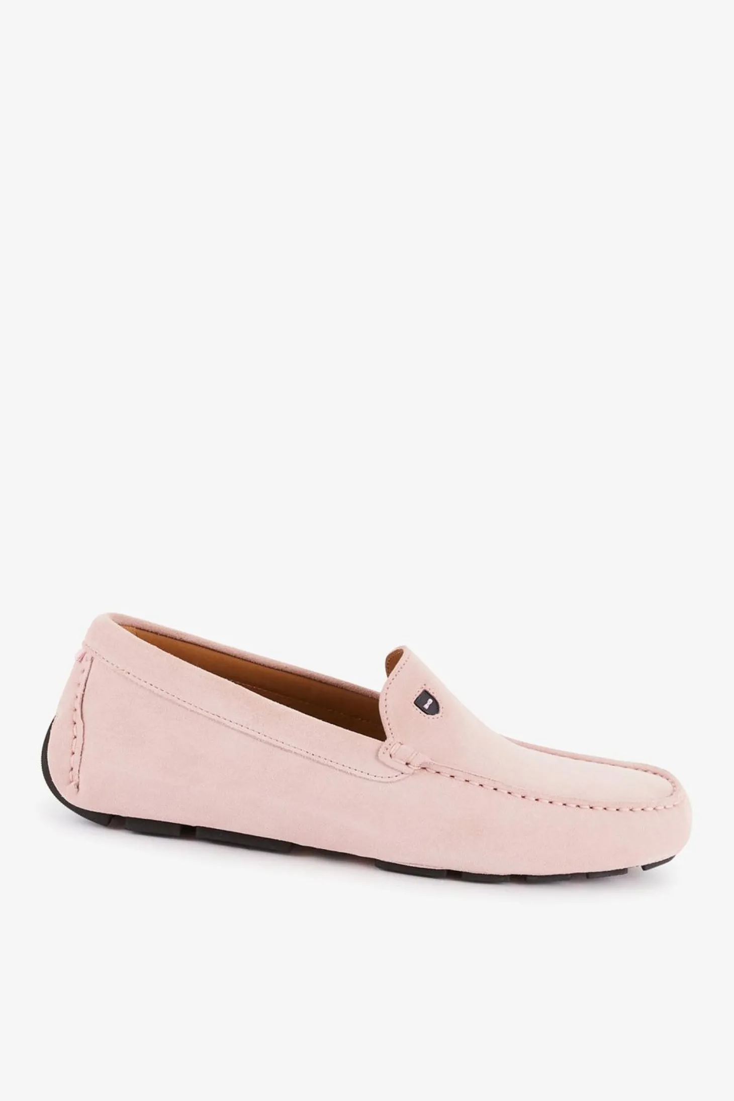 Mocassins Roses En Cuir Suede