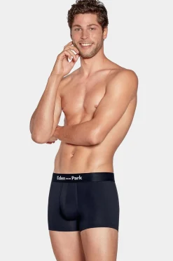 Pack De 2 Boxers Bleu Details Motifs Et Uni