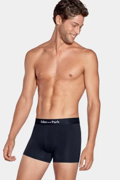 Pack De 2 Boxers Bleu Uni Et Rose A Micro-Motifs Ep