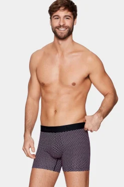 Pack De 2 Boxers Rose Details Noeuds Papillons Et Bleu Marine Uni
