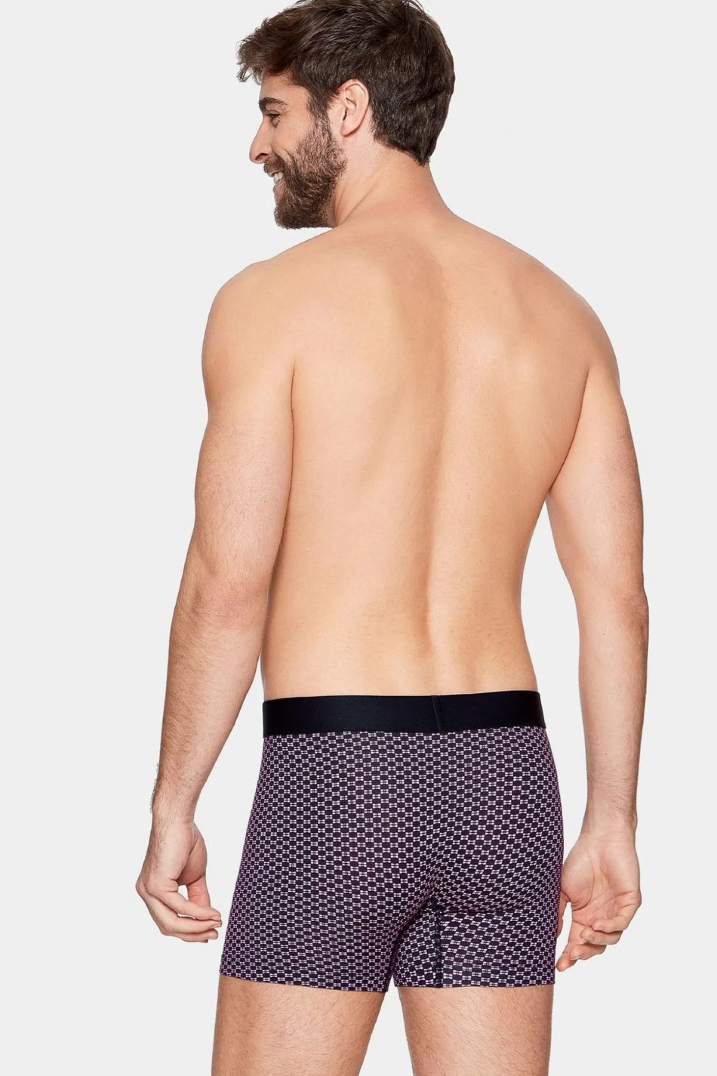 Pack De 2 Boxers Rose Details Noeuds Papillons Et Bleu Marine Uni