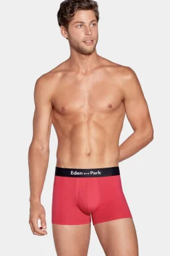 Pack De 2 Boxers Uni Rouge Et Noir