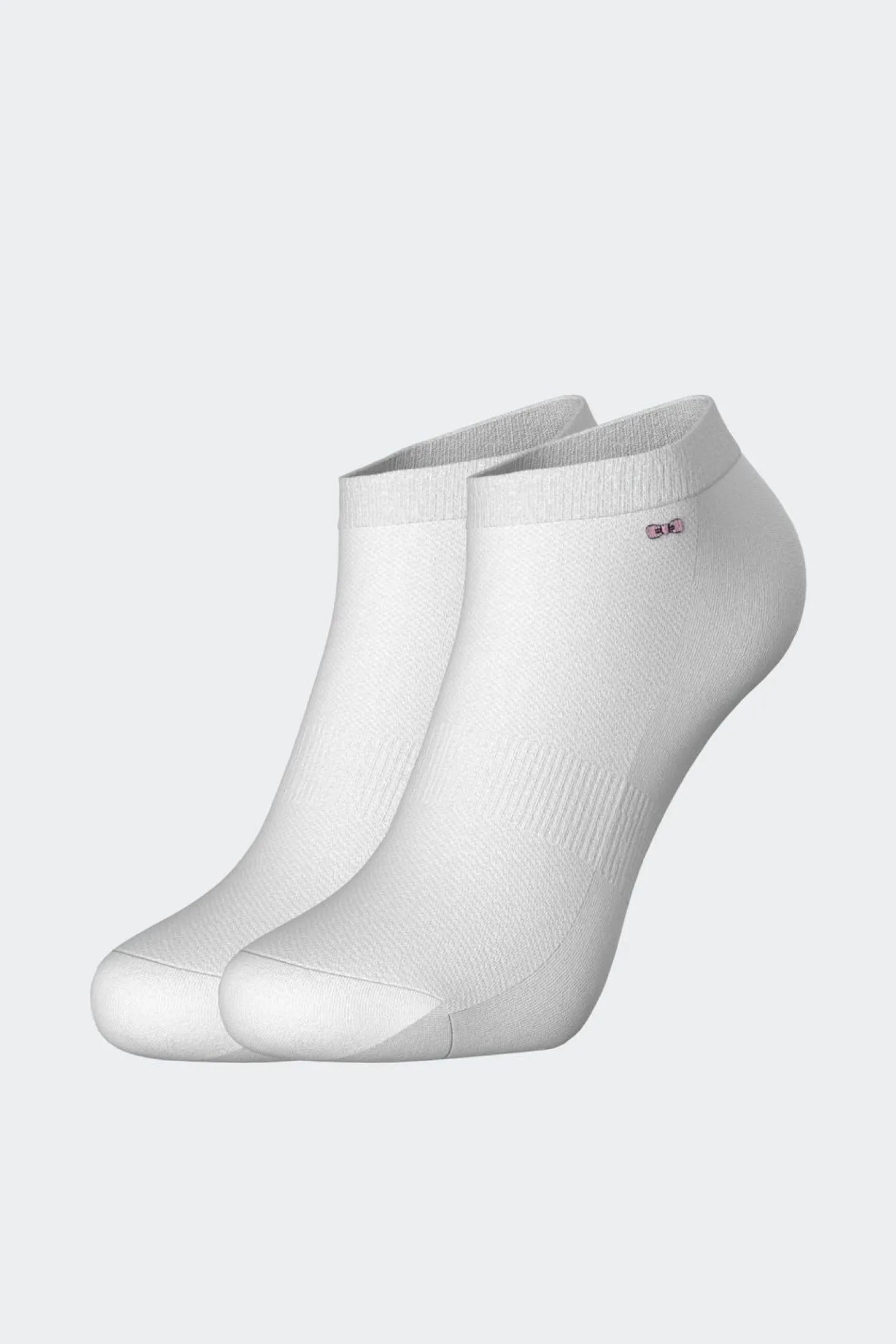Paire De Chaussettes Basses Blanches En Coton Stretch