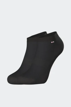 Paire De Chaussettes Basses Noires En Coton Stretch