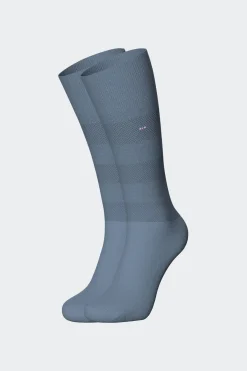 Paire De Chaussettes Cerclees Ciel En Coton Stretch
