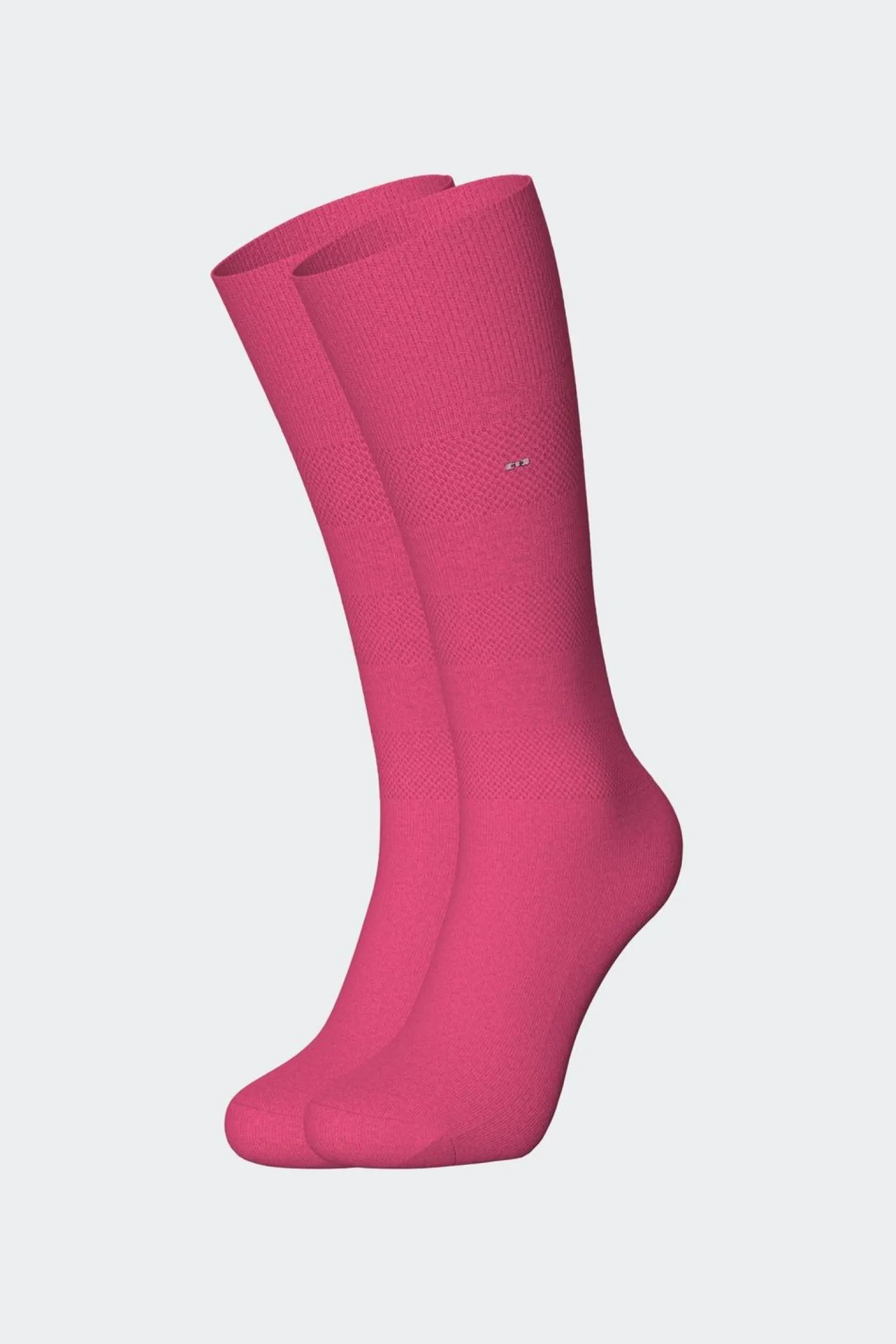Paire De Chaussettes Cerclees Rouges En Coton Stretch