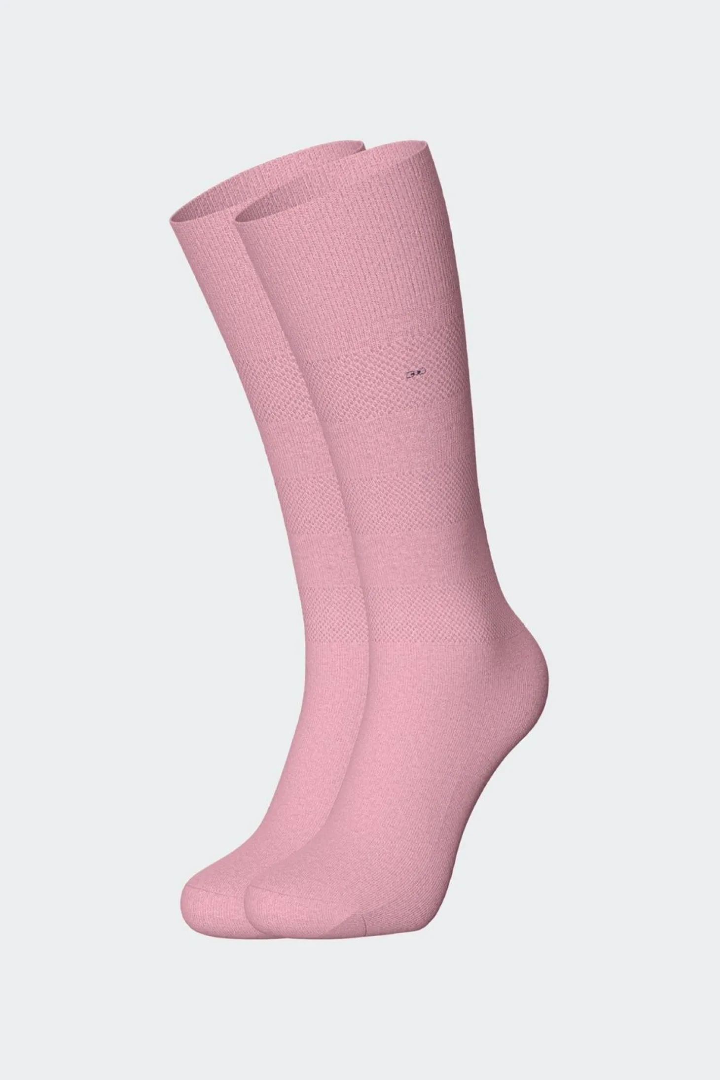 Paire De Chaussettes Cerclees Roses En Coton Stretch