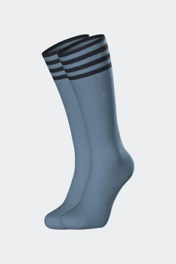 Paire De Chaussettes Ciel A Bords Rayes En Coton Stretch