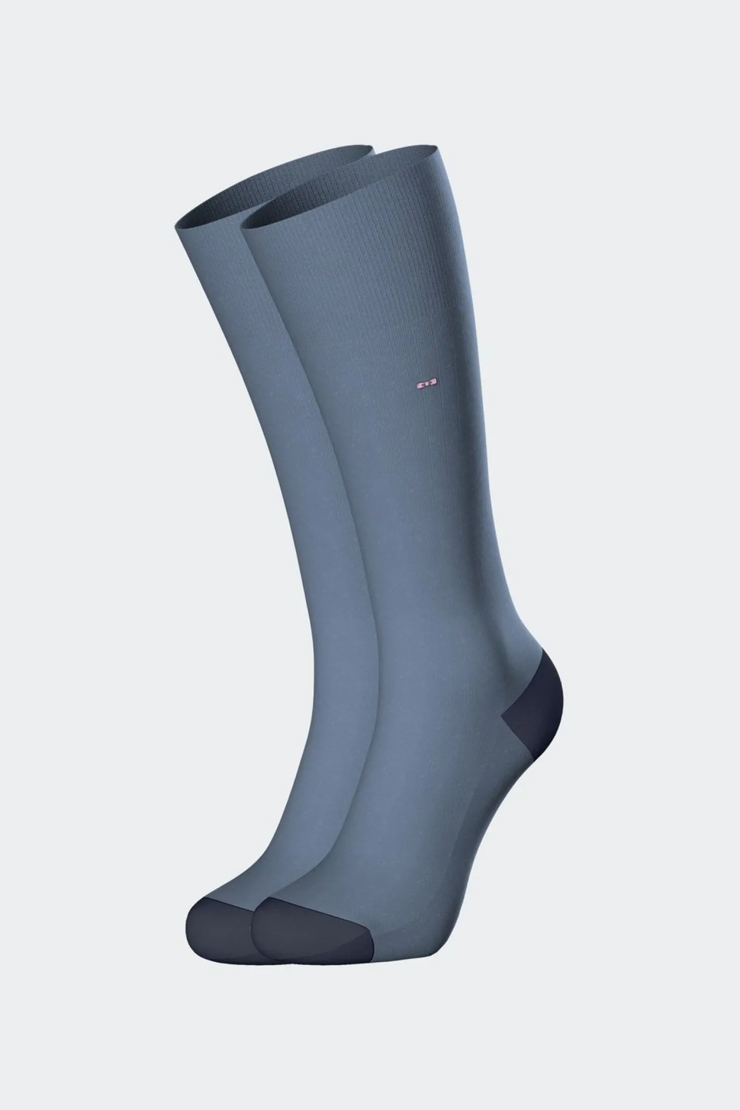 Paire De Chaussettes Cotelees Ciel En Coton Stretch