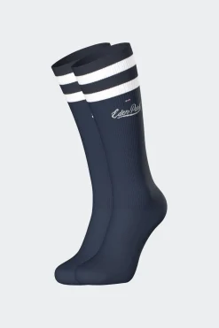 Paire De Chaussettes Marine Inscription Eden Park Varsity En Coton Stretch