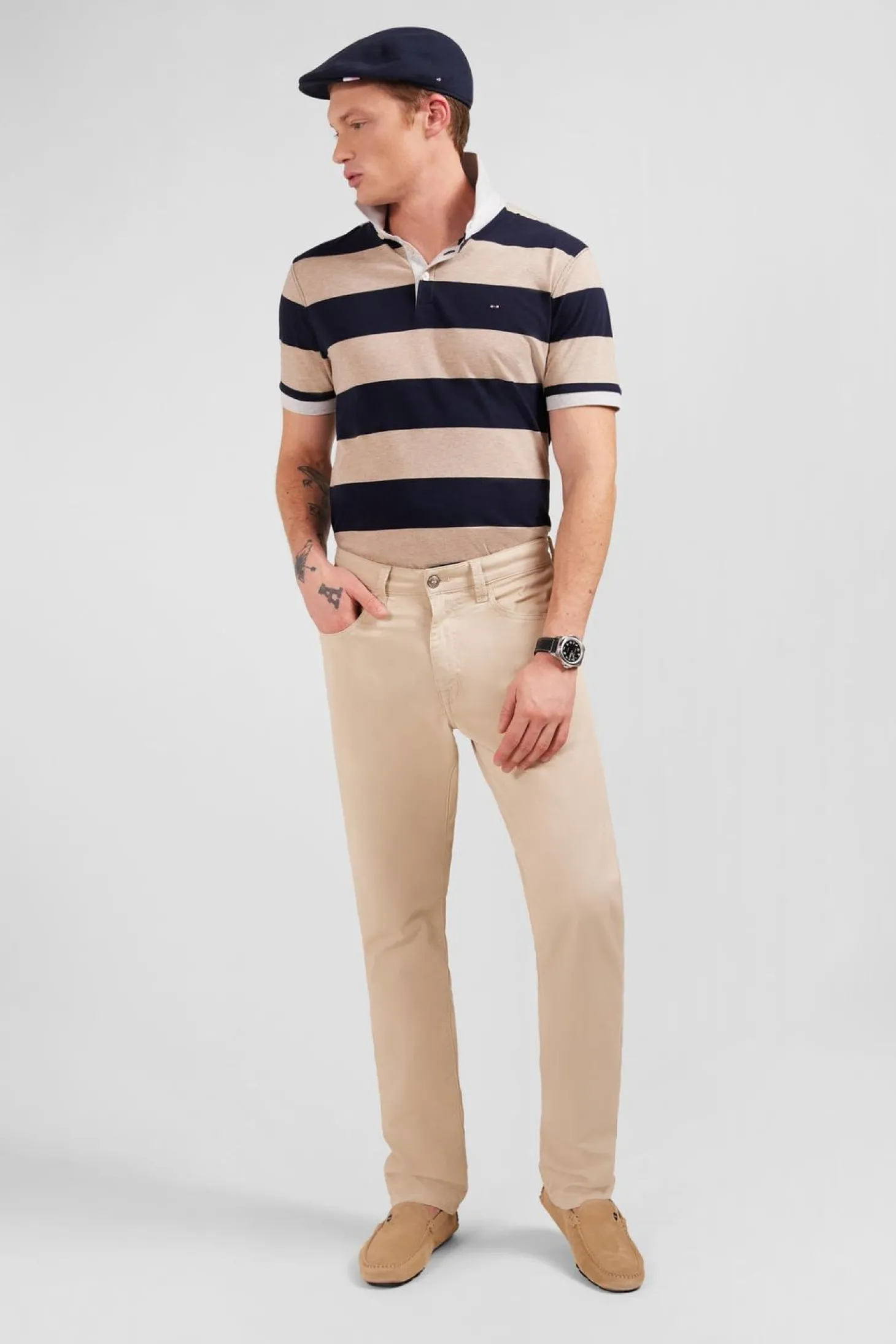 Pantalon Beige Droit 5 Poches