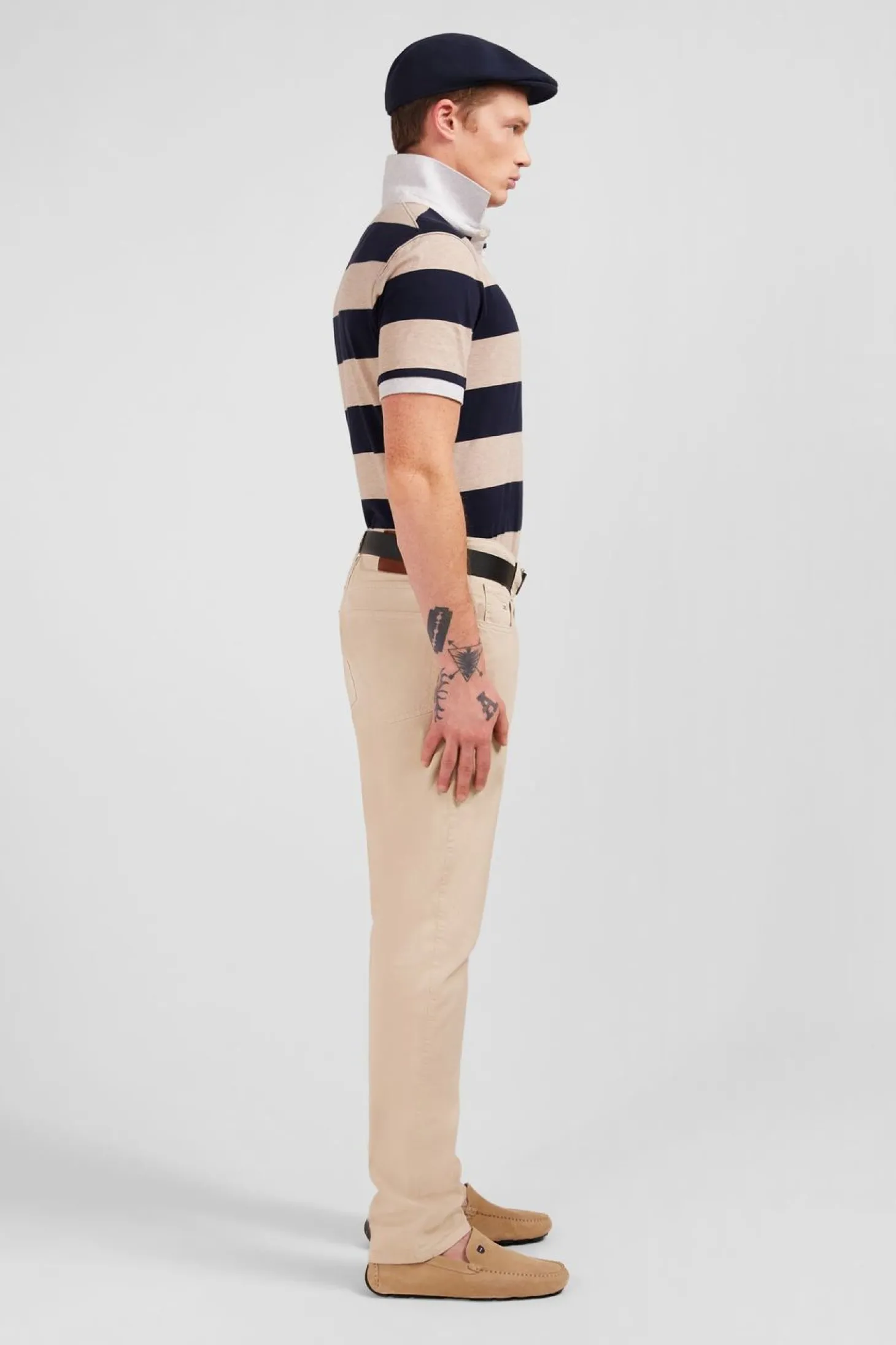 Pantalon Beige Droit 5 Poches
