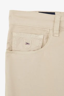 Pantalon Beige Droit 5 Poches