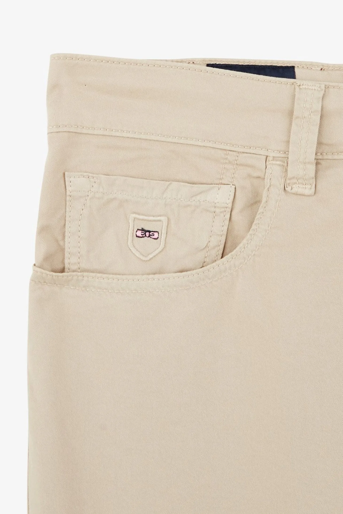 Pantalon Beige Droit 5 Poches