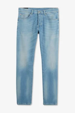 Pantalon Bleu Droit 5 Poches