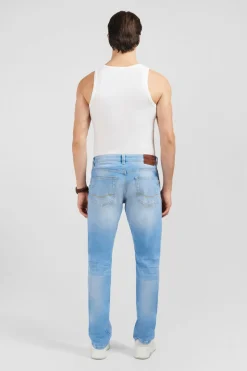 Pantalon Bleu Droit 5 Poches