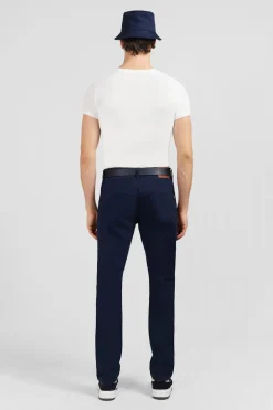 Pantalon Bleu Marine Droit 5 Poches