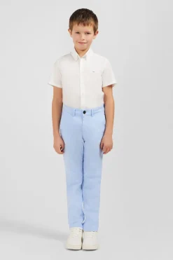 Pantalon Chino Bleu Ciel En Coton Stretch