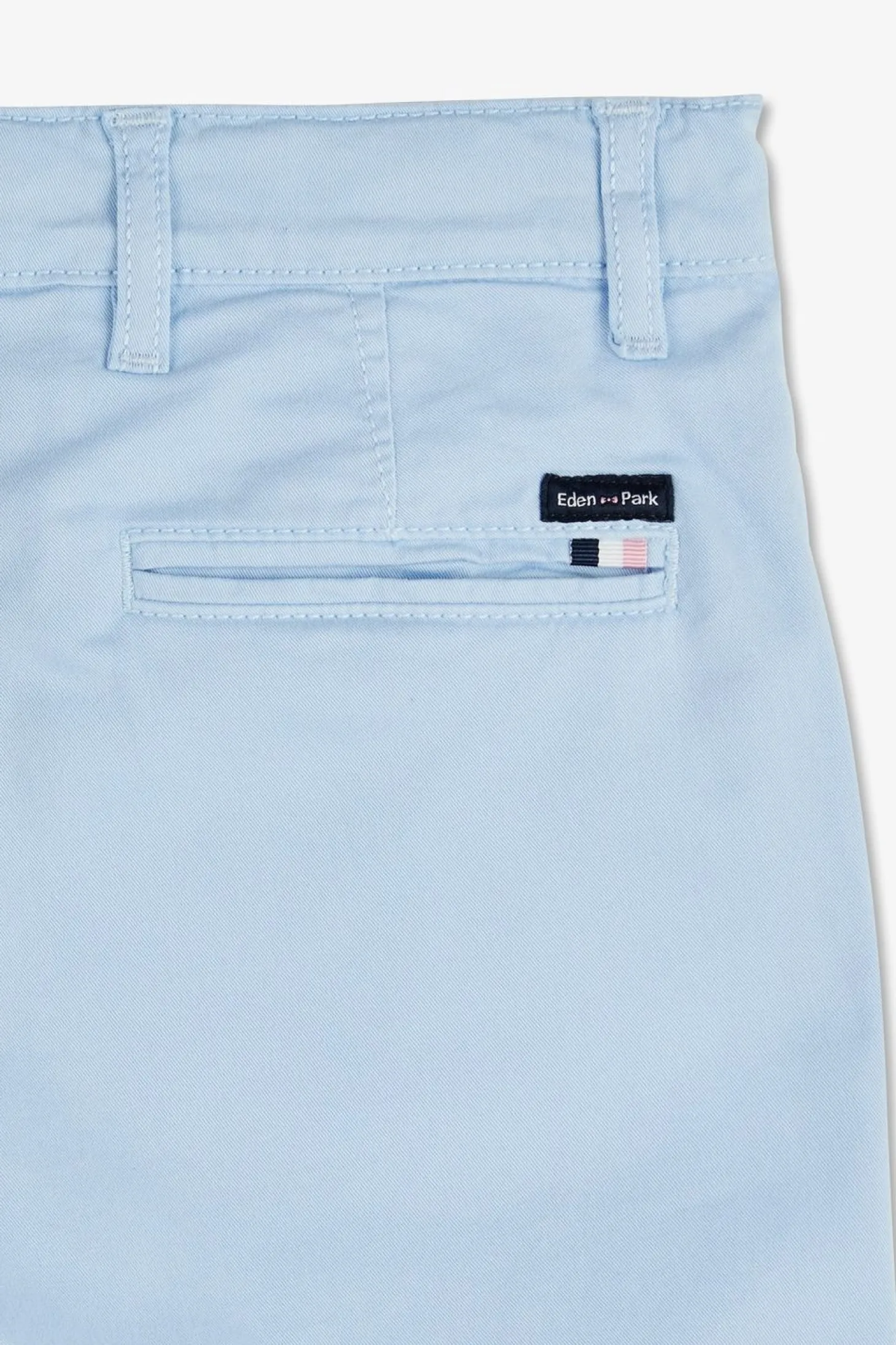 Pantalon Chino Bleu Ciel En Coton Stretch