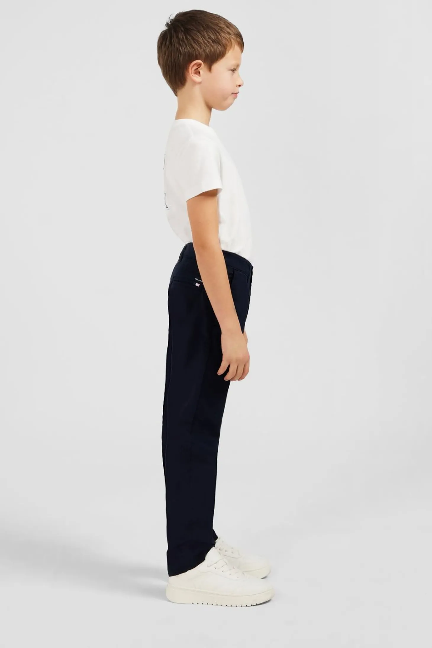 Pantalon Chino Marine En Coton Stretch