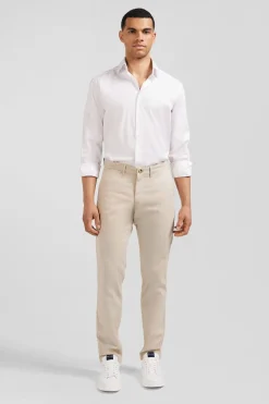 Pantalon Chino Sans Plis Beige