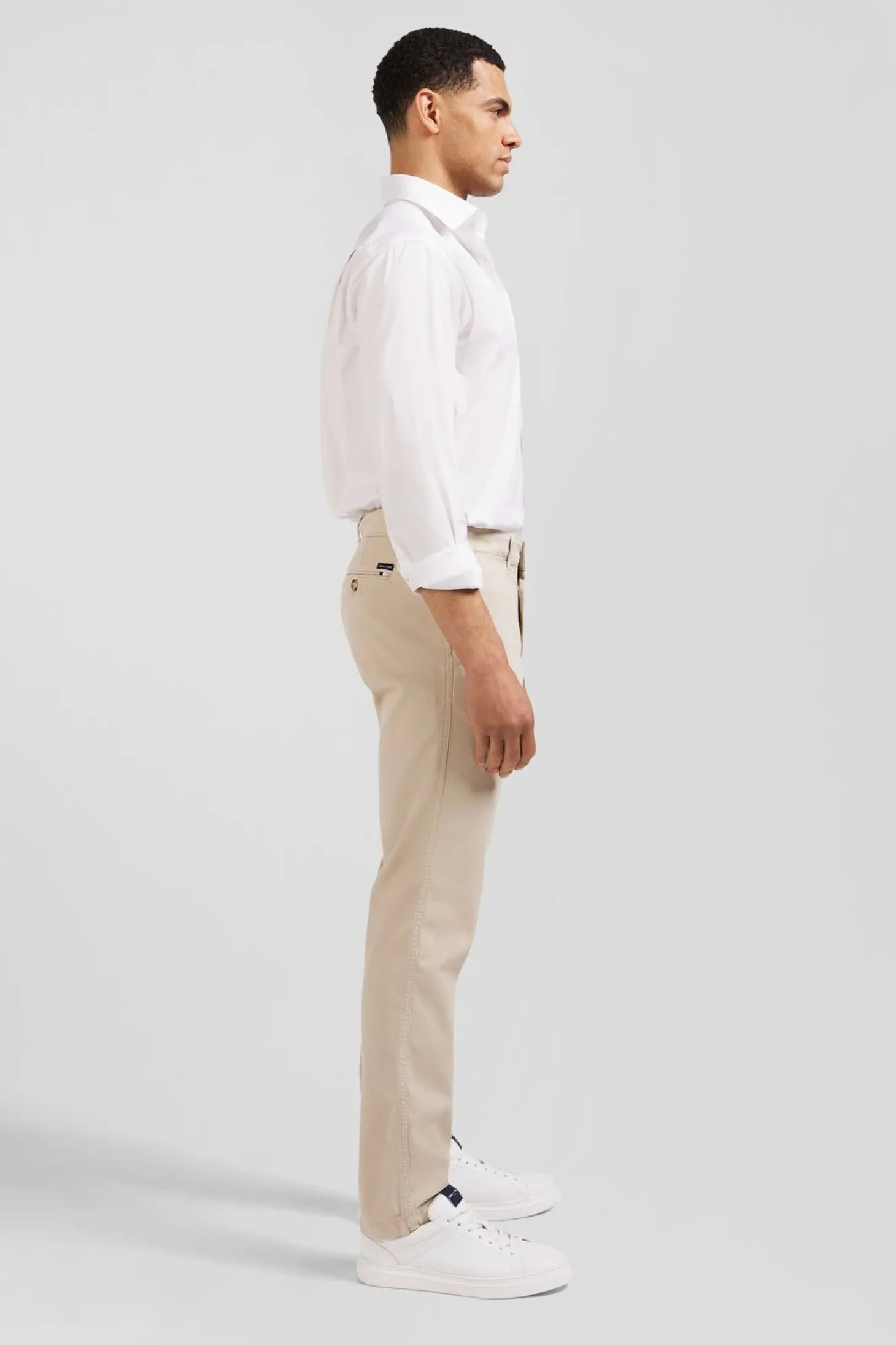 Pantalon Chino Sans Plis Beige