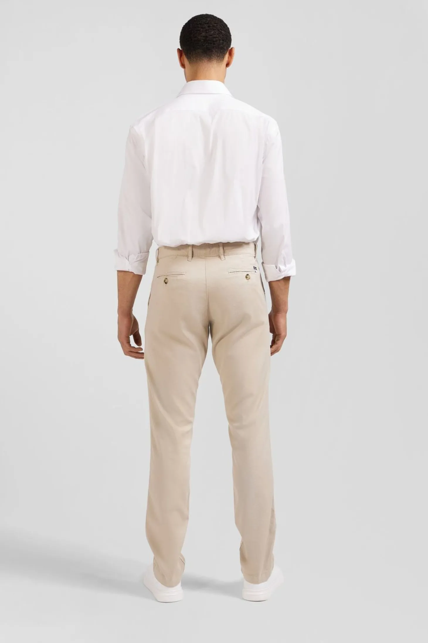 Pantalon Chino Sans Plis Beige