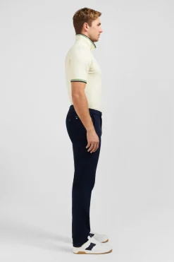 Pantalon Chino Sans Plis Bleu Marine