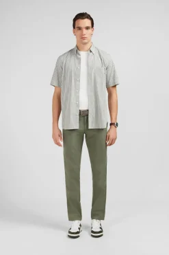 Pantalon Chino Sans Plis Kaki