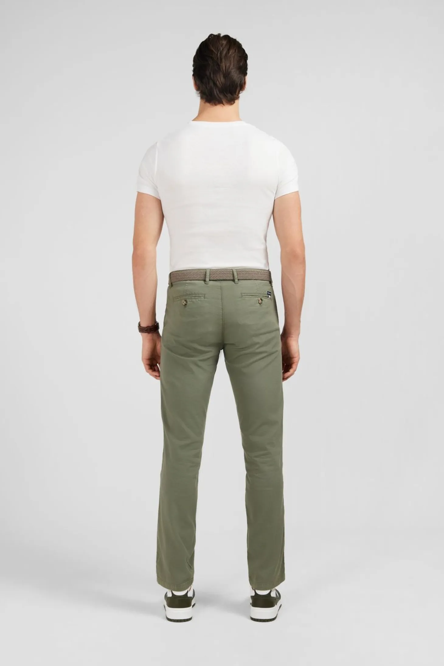 Pantalon Chino Sans Plis Kaki