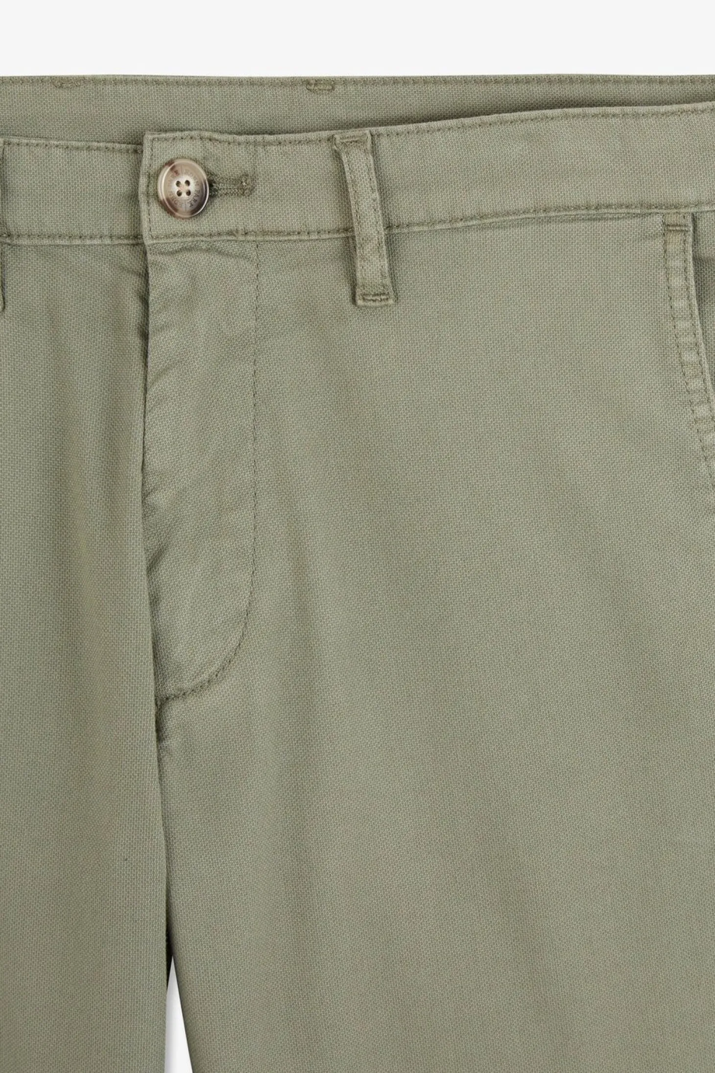 Pantalon Chino Sans Plis Kaki