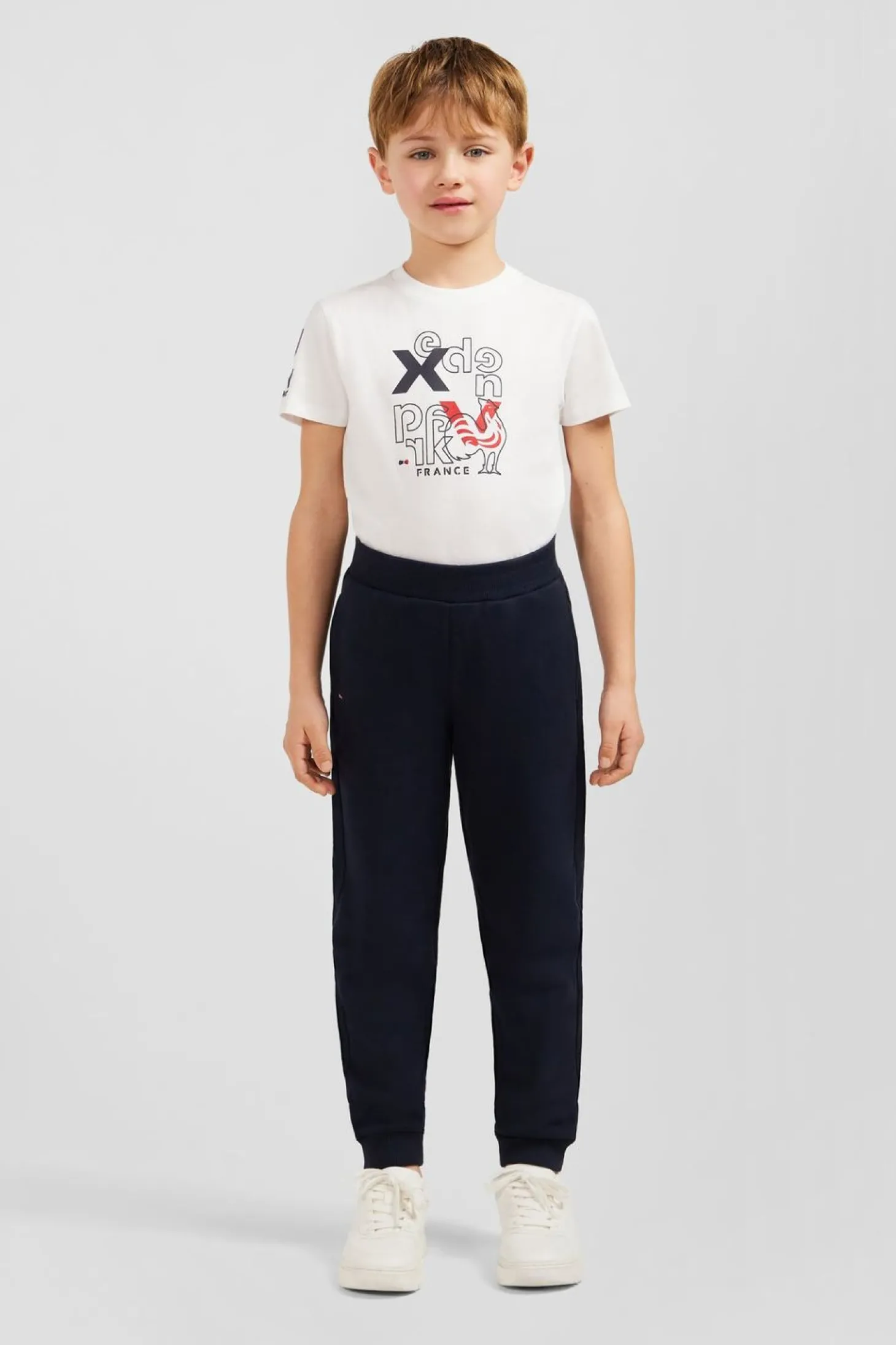Pantalon Jogging Marine En Molleton Coton