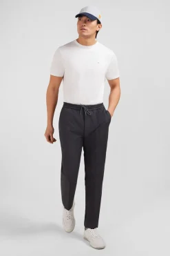 Pantalon Taille Elastiquee Gris