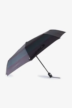 Parapluie Bleu Marine Pliant A Rayures