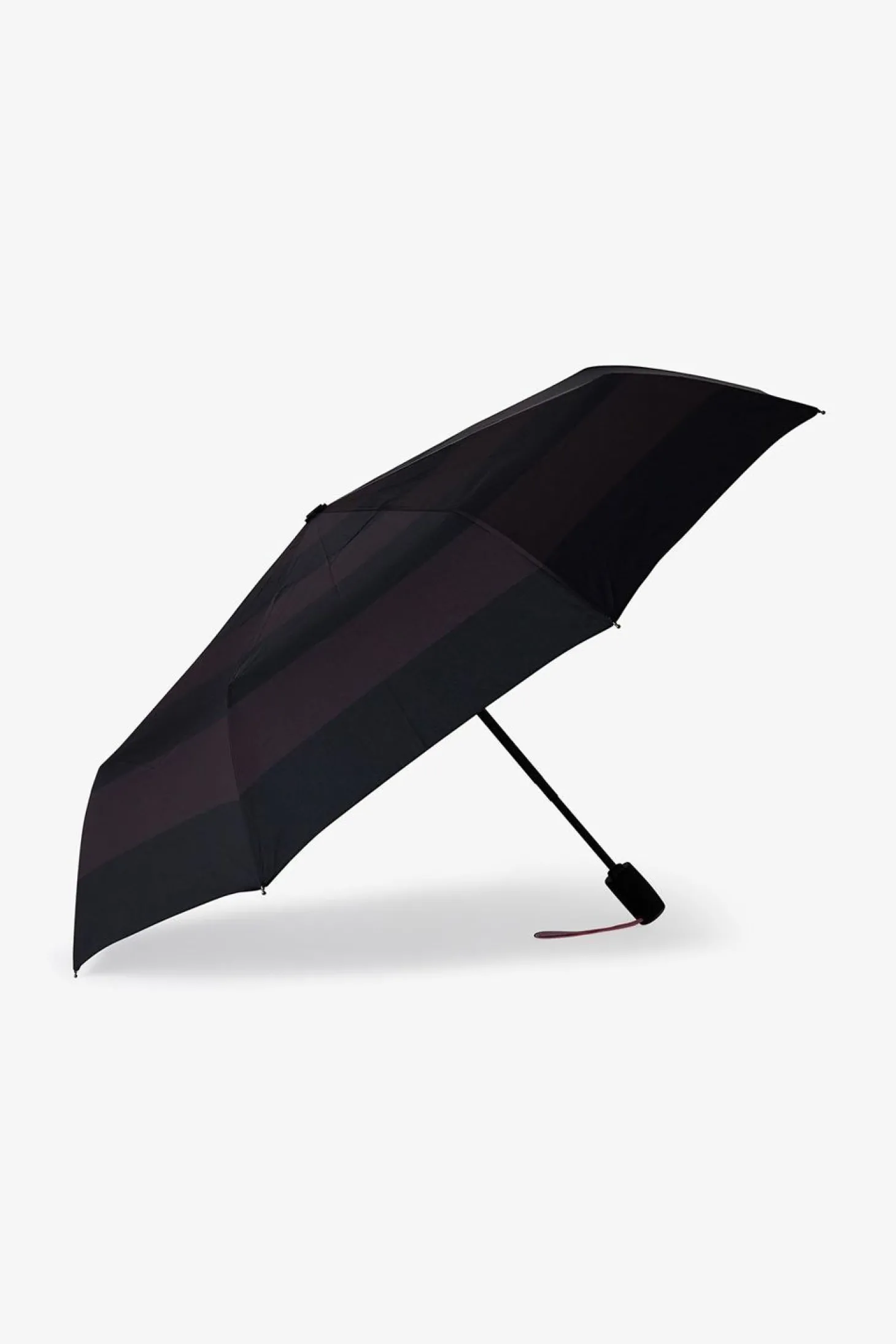 Parapluie Noir Pliant A Rayures