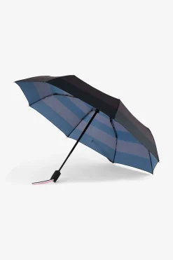 Parapluie Noir Pliant A Rayures