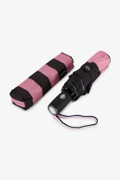 Parapluie Rose Pliant A Rayures