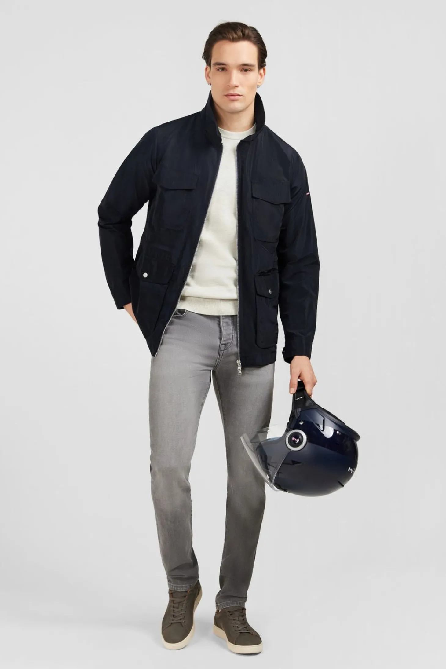 Parka Bleu Marine Unie