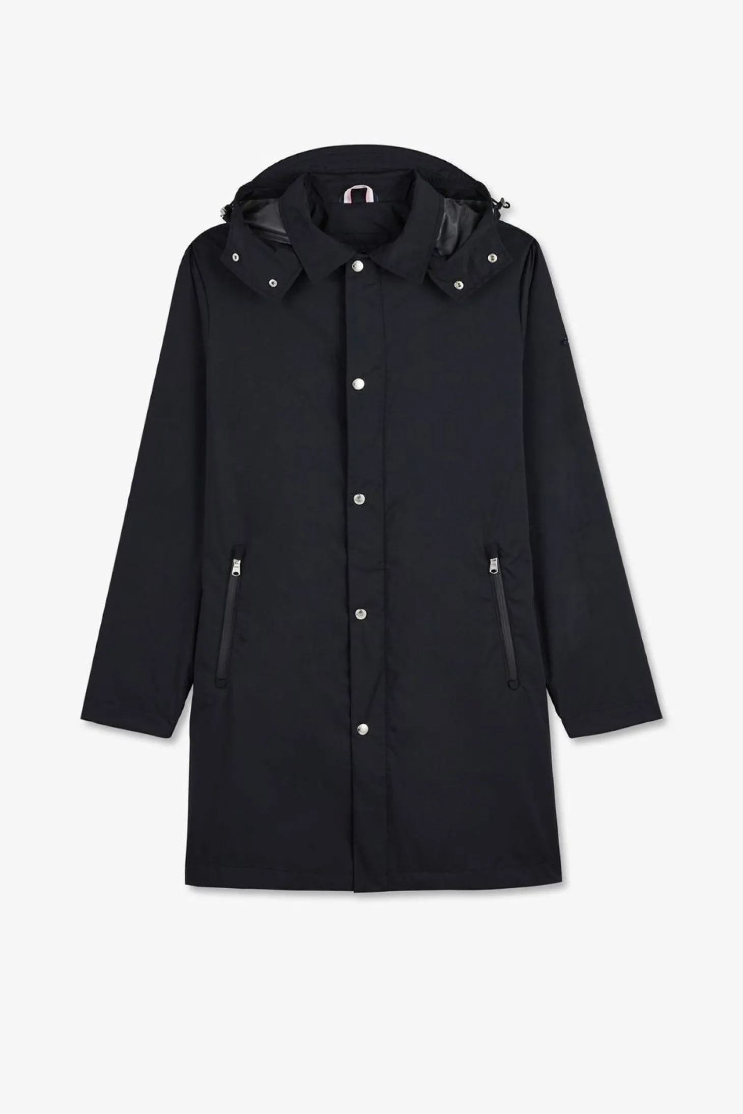 Parka Longue A Capuche Amovible Marine