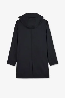 Parka Longue A Capuche Amovible Marine