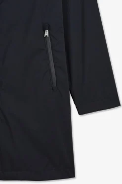 Parka Longue A Capuche Amovible Marine