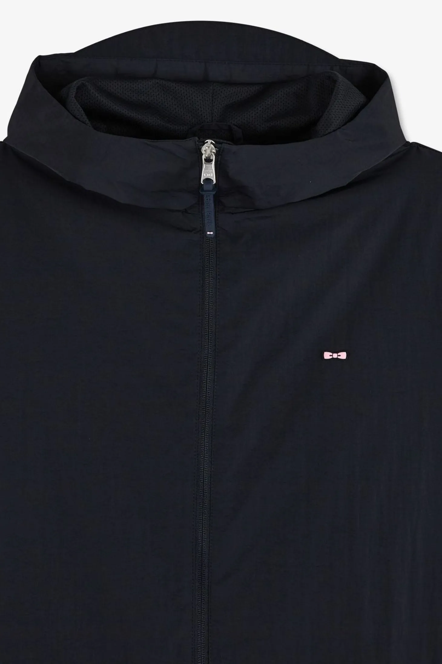 Parka Longue Zippee A Capuche Marine