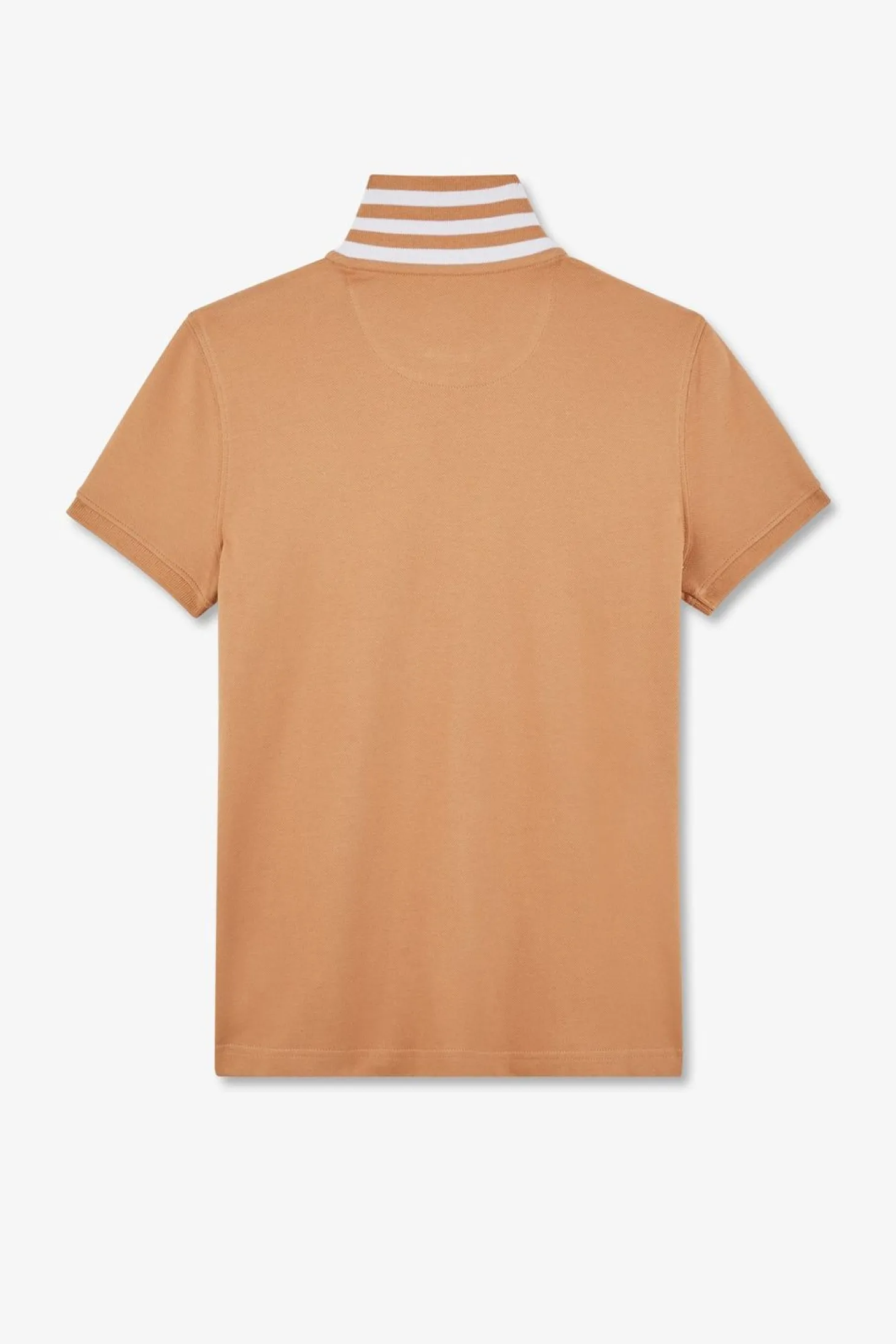 Polo Beige Manches Courtes En Coton Pima