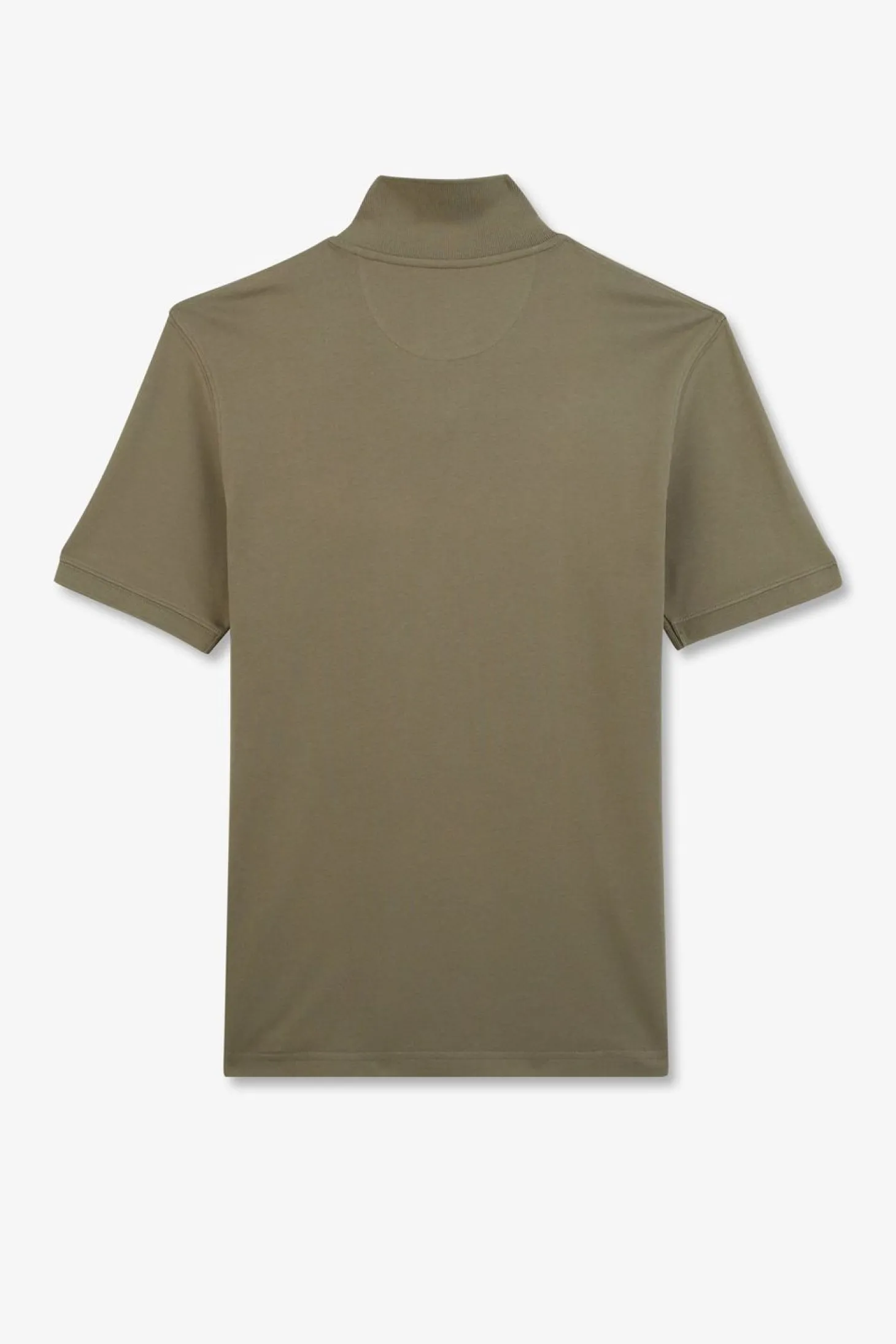 Polo Beige Uni A Manches Courtes
