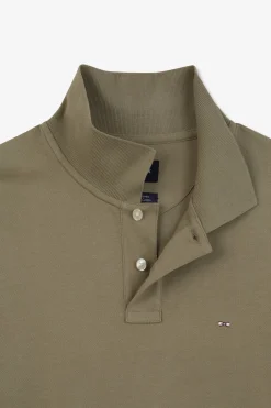 Polo Beige Uni A Manches Courtes