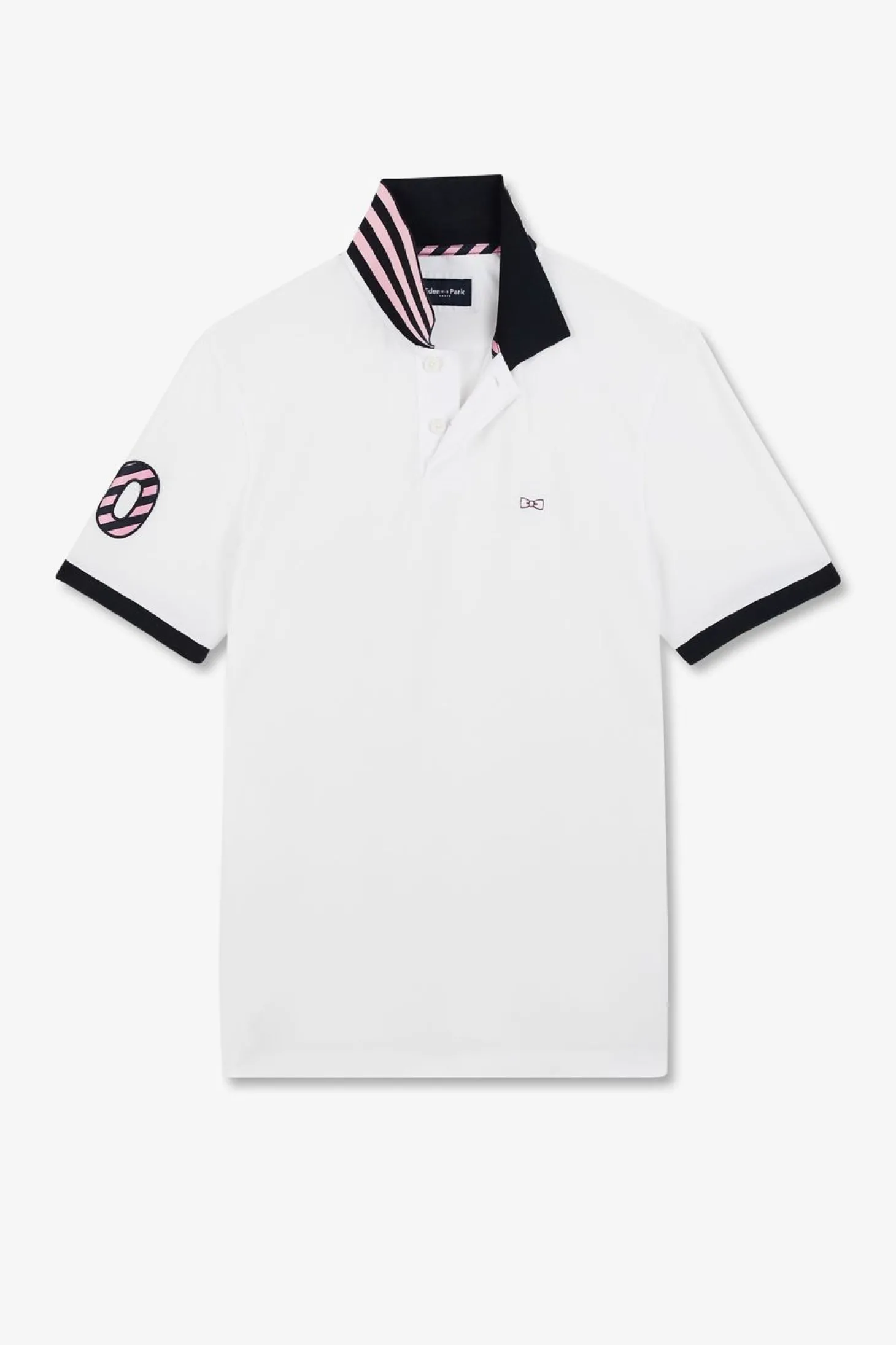 Polo Blanc A Manches Courtes Numero 10