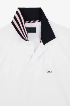 Polo Blanc A Manches Courtes Numero 10
